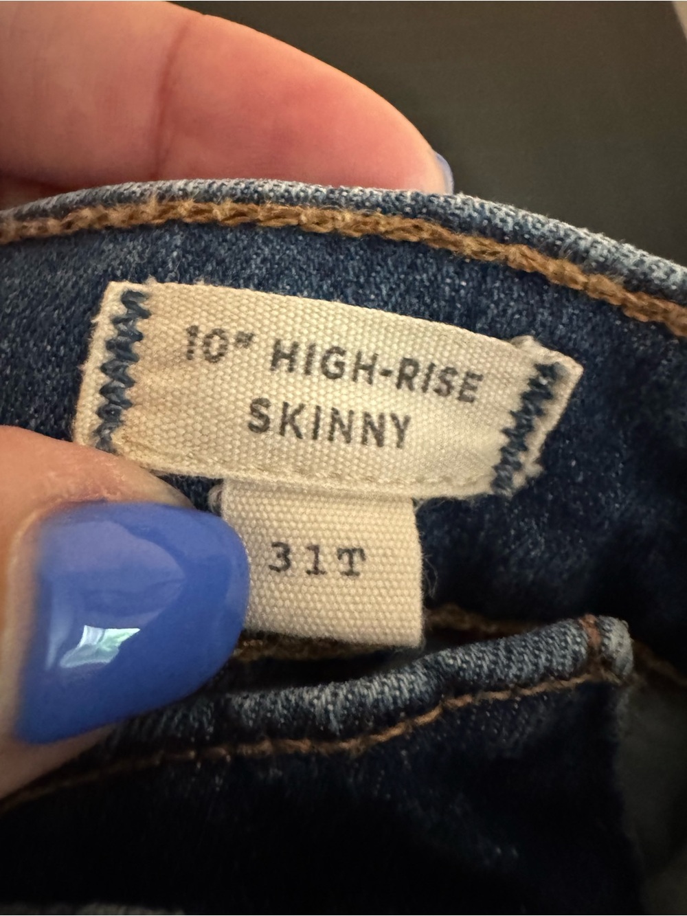 Madewell 10” High Rise Skinny Jeans 31T Raw Step Hem Blue Denim Women’s 31 - Picture 3 of 9